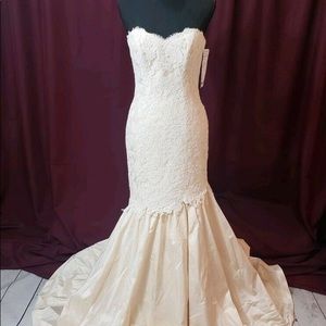 PALOMA BLANCA gorgeous silk blush wedding gown 💝